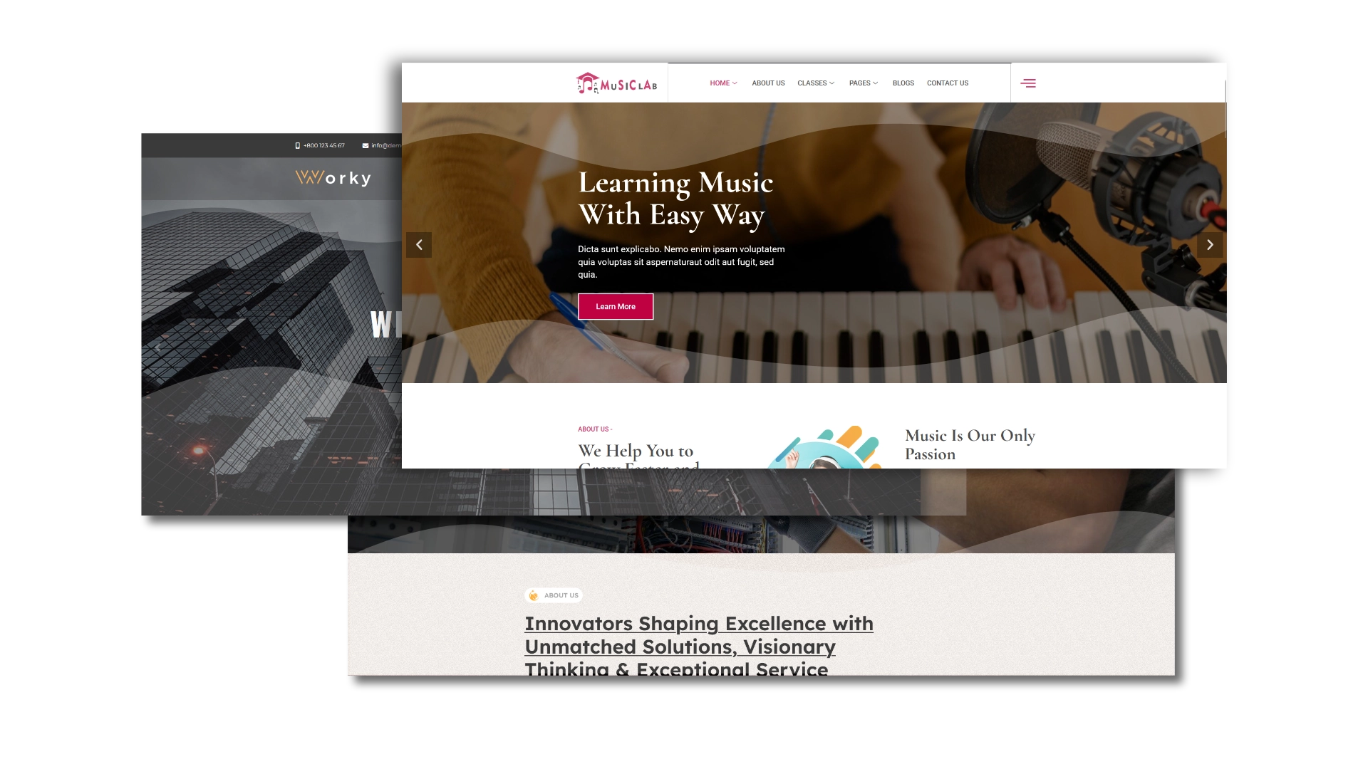 Mockup de página web profesional